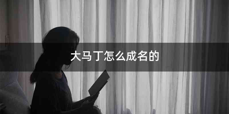大马丁怎么成名的