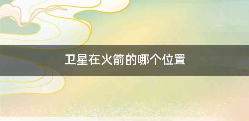 卫星在火箭的哪个位置