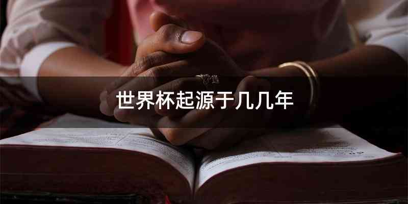 世界杯起源于几几年