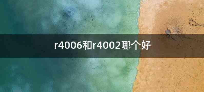 r4006和r4002哪个好