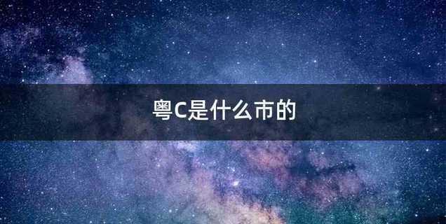 粤C是什么市的