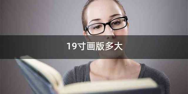 19寸画版多大