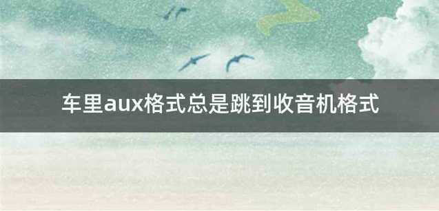 车里aux格式总是跳到收音机格式