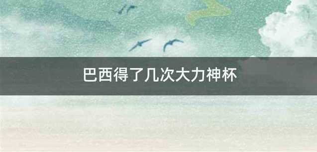 巴西得了几次大力神杯