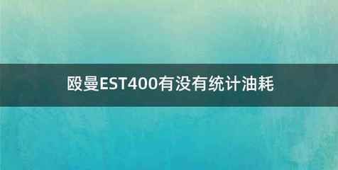 殴曼EST400有没有统计油耗
