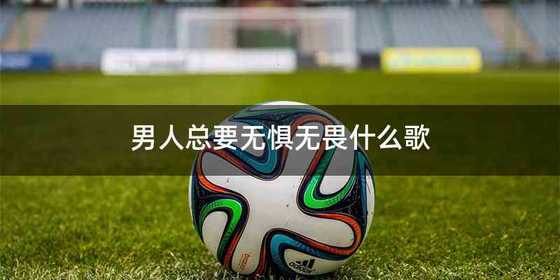 男人总要无惧无畏什么歌