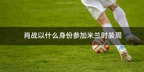 肖战以什么身份参加米兰时装周