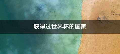 获得过世界杯的国家