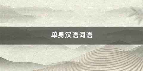 单身汉语词语