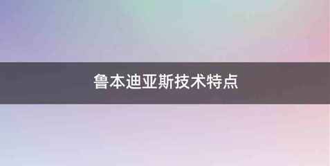 鲁本迪亚斯技术特点