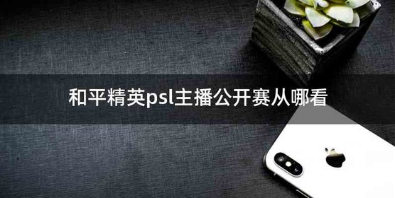 和平精英psl主播公开赛从哪看