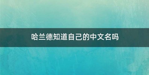 哈兰德知道自己的中文名吗