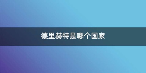 德里赫特是哪个国家
