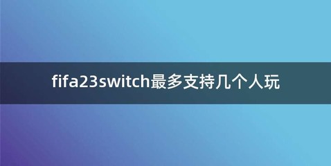 fifa23switch最多支持几个人玩