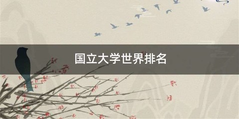 国立大学世界排名