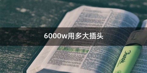 6000w用多大插头