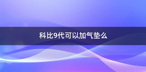 科比9代可以加气垫么