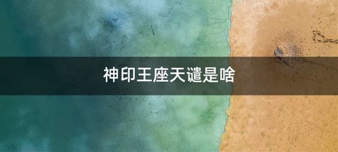 神印王座天谴是啥