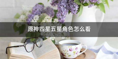 原神四星五星角色怎么看