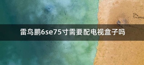 雷鸟鹏6se75寸需要配电视盒子吗