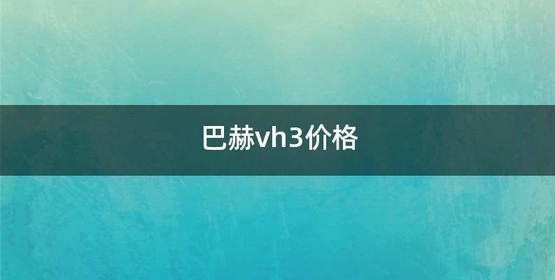 巴赫vh3价格