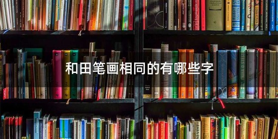 和田笔画相同的有哪些字