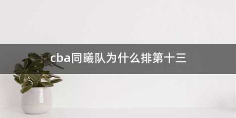 cba同曦队为什么排第十三