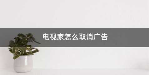 电视家怎么取消广告