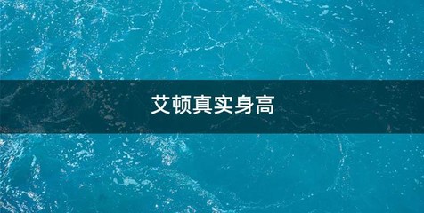 艾顿真实身高