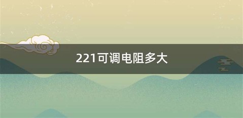 221可调电阻多大