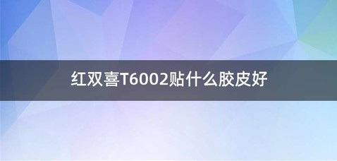 红双喜T6002贴什么胶皮好