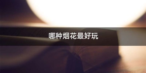 哪种烟花最好玩