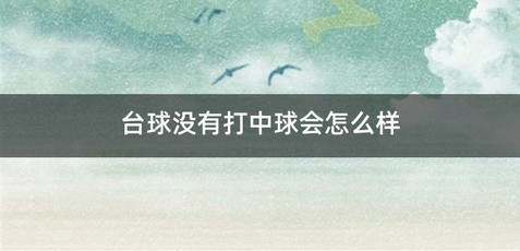 台球没有打中球会怎么样