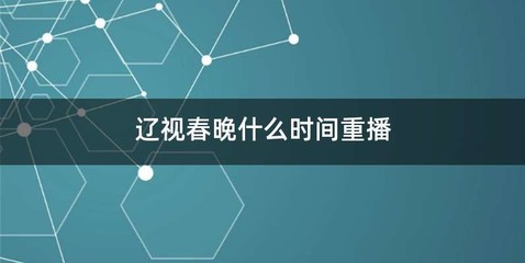 辽视春晚什么时间重播