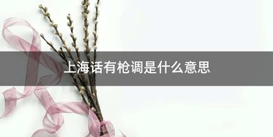 上海话有枪调是什么意思