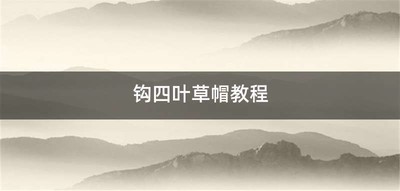 钩四叶草帽教程