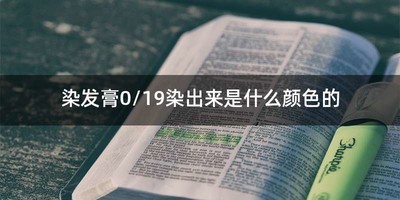 染发膏0/19染出来是什么颜色的