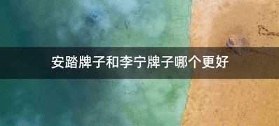 安踏牌子和李宁牌子哪个更好