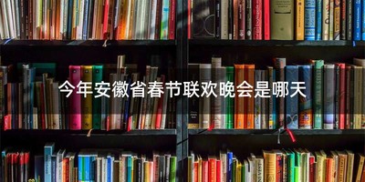 今年安徽省春节联欢晚会是哪天