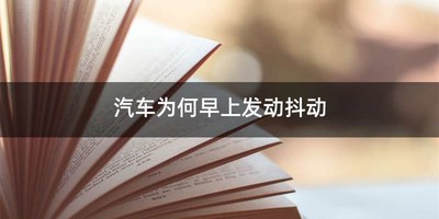 汽车为何早上发动抖动